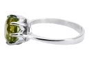 Artesanía vintage Anillo Peridoto amarillo Plata de ley 925 vrc157s